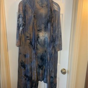 Soft long open cardiga. Tie dye